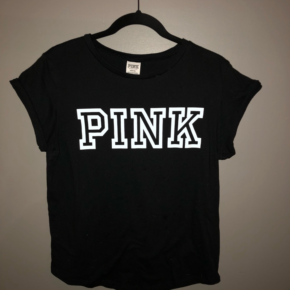 Pink basic black Tee - Picture 2 of 3